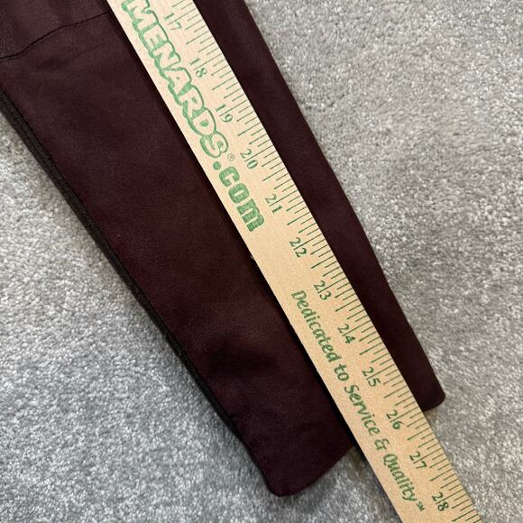 VINCE Brown Leather Draped Zip Moto Jacket Cashwool Chocolate Brown Size XL - Picture 13 of 16